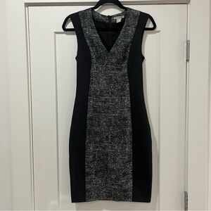 Elegant Black and Gray Sleeveless Dress